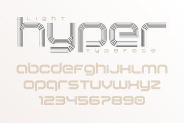 plain display font art design alphabet letters vector image