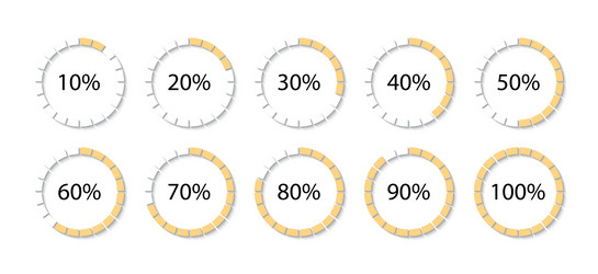 progress diagram structure yellow circle loading vector image