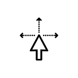 Arrow cursor icon arrows pointing in different vector