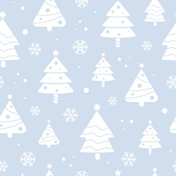 Winter christmas trees background Royalty Free Vector Image
