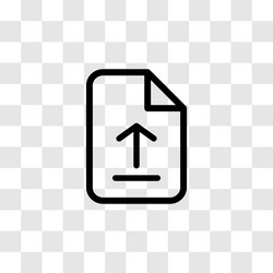 document upload icon - simple line style vector