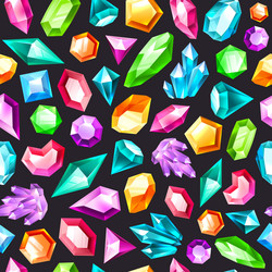 Background seamless with gemstones of different Vector Image