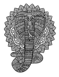 king cobra mandala coloring pages for adults vector