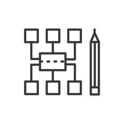 sitemap - modern line design icon vector