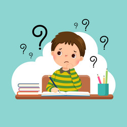 boring homework pictures stressed boy doing hard homework vector