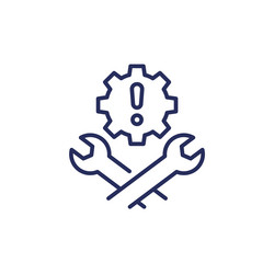 fixing errors technical problems line icon vector image