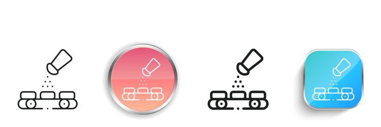 flavor icon thin linear regular and button style vector image