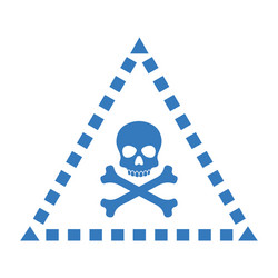 Alert warning icon blue color design vector