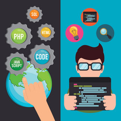 developer web responsive design vector image