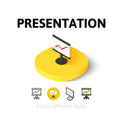 presentation icon in different style vector image