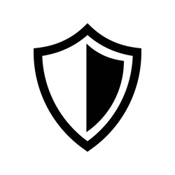 Shield icon in flat style vector