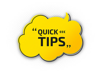 Useful quick tip trick suggesting advice and help vector