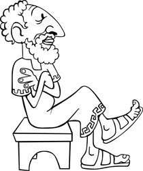 Wise Old Philosopher Vector Image