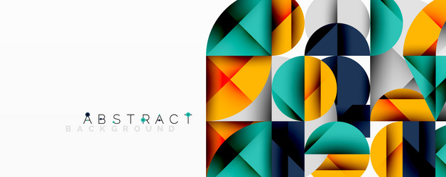 geometric shapes overlap creating vibrant vector image