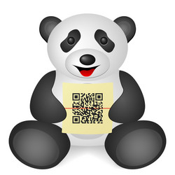 Panda qr code vector