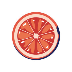 Flat orange slice Royalty Free Vector Image - VectorStock