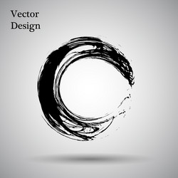 Hand drawn circle shape label logo design Vector Image