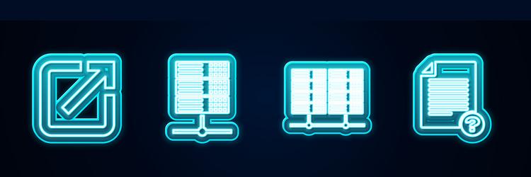 set line open in new window server data web vector image