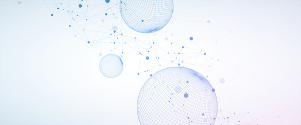 abstract sphere background with plexus effect 3d vector image
