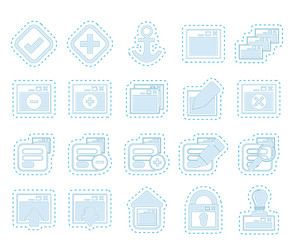 application programming server and computer icon vector image