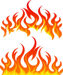 Fire flames set Royalty Free Vector Image - VectorStock