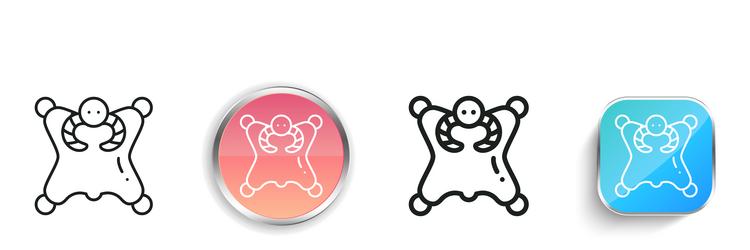 fleece icon thin linear regular and button style vector image