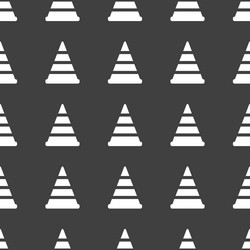 Straight black traffic cone pattern vector