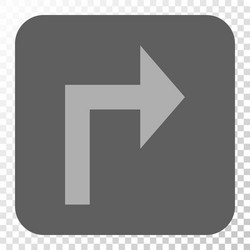 turn right rounded square button vector image