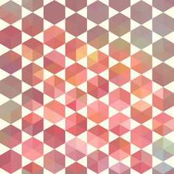 Retro pattern of geometric hexagon shapes vector