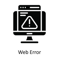 Web error solid icon design vector