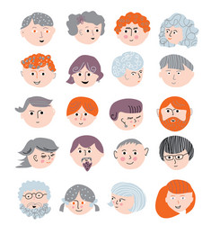 People faces Royalty Free Vector Image - VectorStock
