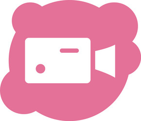 Video camera block style icon vector