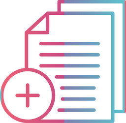 add file line gradient design vector image