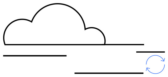 cloud computing and data synchronization vector image