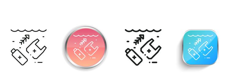 contamination icon thin linear regular and button vector image