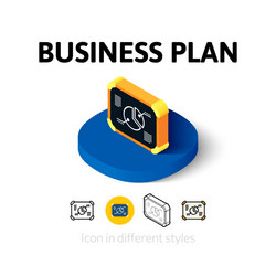 Business plan icon in different style vector