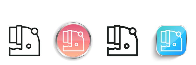 contamination icon thin linear regular and button vector image