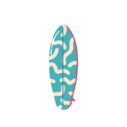 isolated surfboard with abstract pattern surf vector