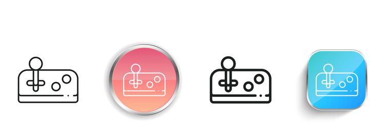 joystick icon thin linear regular and button vector image