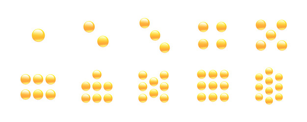 a set of images numbers in the form groups vector image
