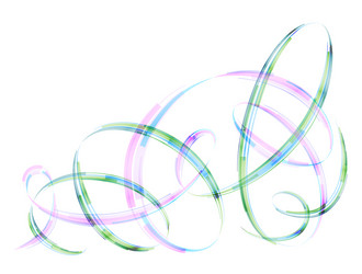 Abstract spiral stripes in form of loops and arcs vector