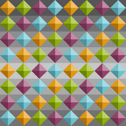 seamless pattern of four color gems gray vector image