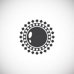 Sun related icon on background for graphic and web vector