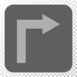 turn right rounded square button vector image