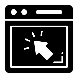 web cursor icon isolated on white background vector image