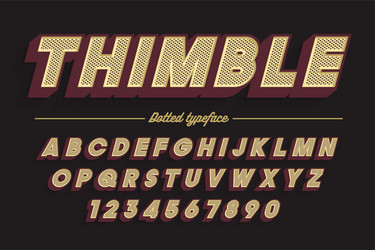 decorative vintage retro typeface font vector image