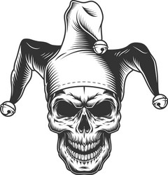 Jester Skull Vector Image