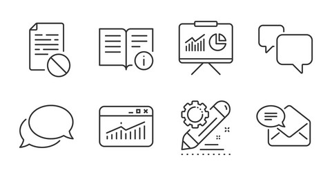 wrong file new mail and presentation icons set vector image