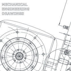 Computer aided design systems blueprint scheme Vector Image