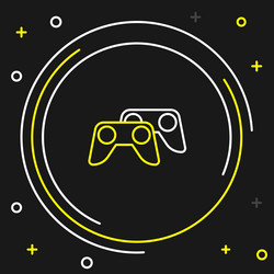 line game controller or joystick for console vector image
